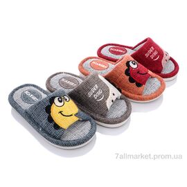 Фотография Тапки детские домашние Весна/осень M164 mix (12 пар р.24-29) "Elmob" недорого оптом от прямого поставщика