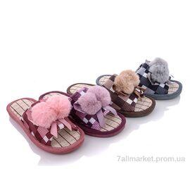 Фотография Тапки женские для дома Весна/осень L101 mix (12 пар р.36-41) "Elmob" недорого оптом от прямого поставщика