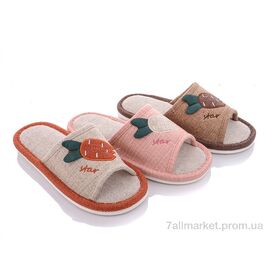 Фотография Тапки женские для дома Весна/осень L105 mix (12 пар р.36-41) "Elmob" недорого оптом от прямого поставщика