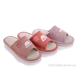 Фотография Тапки женские для дома Весна/осень L103 mix (12 пар р.36-41) "Elmob" недорого оптом от прямого поставщика