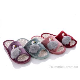 Фотография Тапки женские для дома Весна/осень L99 mix (12 пар р.36-41) "Elmob" недорого оптом от прямого поставщика