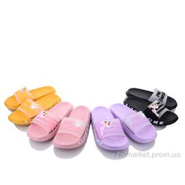 Фотография Шлепки детские летние Лето KM34 mix (12 пар р.30-35) "Elmob" недорого оптом от прямого поставщика