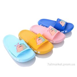Фотография Шлепки детские летние Лето KM35 mix (12 пар р.30-35) "Elmob" недорого оптом от прямого поставщика