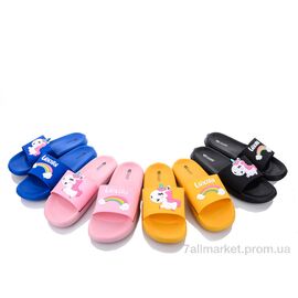 Фотография Шлепки детские летние Лето KM33 mix (12 пар р.30-35) "Elmob" недорого оптом от прямого поставщика