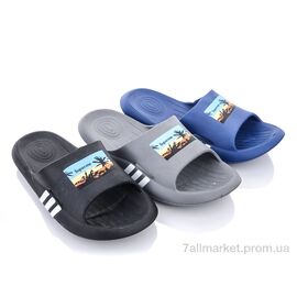 Фотография Шлепки мужские пляжные Лето SU02 mix (12 пар р.40-45) "Elmob" недорого оптом от прямого поставщика