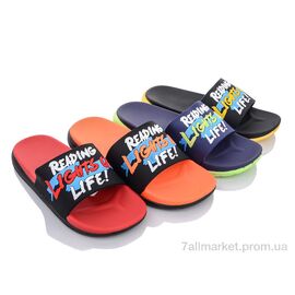 Фотография Шлепки детские летние Лето SU13 mix (12 пар р.36-41) "Elmob" недорого оптом от прямого поставщика