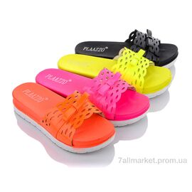Фотография Шлепки женские облегченные Лето KB65 mix (24 пар р.36-41) "Elmob" недорого оптом от прямого поставщика