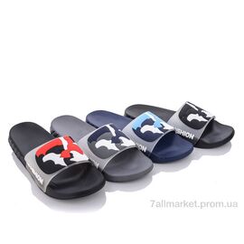 Фотография Шлепки мужские пляжные Лето Y04 mix (12 пар р.40-45) "Elmob" недорого оптом от прямого поставщика