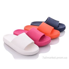 Фотография Шлепки детские летние Лето W777B mix (24 пар р.36-41) "Elmob" недорого оптом от прямого поставщика