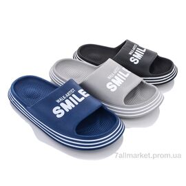 Шльопанці чоловічі пляжні Літо W781A mix (12 пар р.40-45) "Elmob" недорого оптом від прямого постачальника