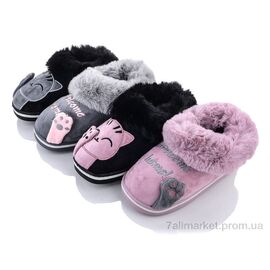 Фотография Тапки детские домашние зима M170 A (12 пар р.36-41) "Elmob" недорого оптом от прямого поставщика