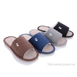 Фотография Тапки мужские домашние Весна/осень L115 mix (12 пар р.40-45) "Elmob" недорого оптом от прямого поставщика