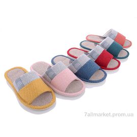 Фотография Тапки женские для дома Весна/осень L110 mix (12 пар р.36-41) "Elmob" недорого оптом от прямого поставщика