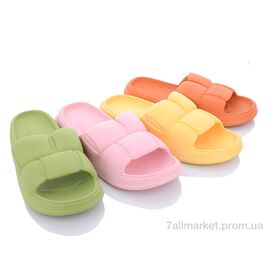 Фотография Шлепки женские облегченные Лето W819A mix (12 пар р.36-41) "Elmob" недорого оптом от прямого поставщика