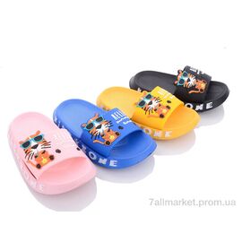 Фотография Шлепки детские летние Лето KM46 mix (12 пар р.24-29) "Elmob" недорого оптом от прямого поставщика