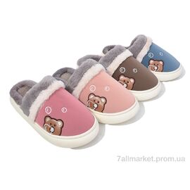 Тапки жіночі для будинку Зима PL73 mix (12 пар р.36-41) "Elmob" недорого оптом від прямого постачальника