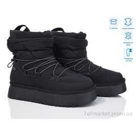 Дутики жіночі утеплені Зима 3036 black (6 пар р.36-40) "КалориЯ" недорого оптом від прямого постачальника