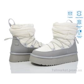 Дутики жіночі утеплені Зима 3036 grey (6 пар р.36-40) "КалориЯ" недорого оптом від прямого постачальника