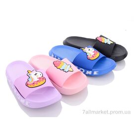 Фотография Шлепки детские летние Лето KM49 mix (12 пар р.30-35) "Elmob" недорого оптом от прямого поставщика