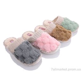 Тапки жіночі для будинку Зима LX2 mix (12 пар р.36-41) "Elmob" недорого оптом від прямого постачальника