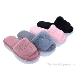 Тапки жіночі для будинку Весна/осінь ST100 mix (24 пар р.38-41) "Elmob" недорого оптом від прямого постачальника