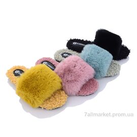 Тапки жіночі для будинку Весна/осінь L1801 mix (12 пар р.36-41) "Elmob" недорого оптом від прямого постачальника