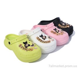 Крокси жіночі літні Літо W60 mix (12 пар р.36-41) "Elmob" недорого оптом від прямого постачальника