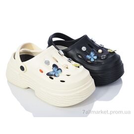 Крокси жіночі літні Літо W53B mix (12 пар р.36-41) "Elmob" недорого оптом від прямого постачальника