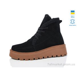 Черевики жіночі стильні Зима 2215 чорний з. кор-п. зима (6 пар р.37-41) "Sali" недорого оптом від прямого постачальника