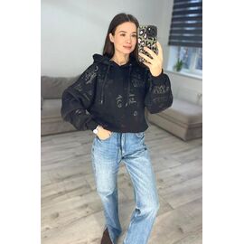 Худі жіноче 300 black р.42-48 "VLADISLAVA" недорого оптом від прямого постачальника