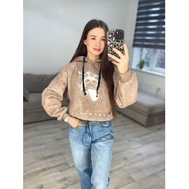 Худі жіноче 300-4 beige р.42-48 "VLADISLAVA" недорого оптом від прямого постачальника
