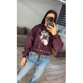 Худі жіноче 300-4 brown р.42-48 "VLADISLAVA" недорого оптом від прямого постачальника