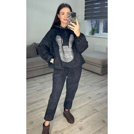 Костюм спортивний жіночий 303 black р.42-48 "VLADISLAVA" недорого оптом від прямого постачальника