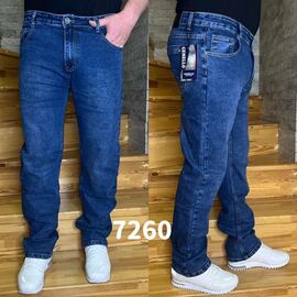Джинси чоловічі 7260 blue р.32-38 "God Baron" недорого оптом від прямого постачальника
