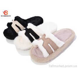 Тапки жіночі для будинку Зима K1565 mix (12 пар р.36-41) "SCARRHETT" недорого оптом від прямого постачальника