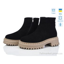 Фотография Ботинки женские стильные зима 5027-767 ч.з. (6 пар р.36-40) "Мрія" недорого оптом от прямого поставщика