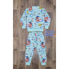 Фотография Пижама детская тёплая на девочку 420-1 l.blue р.3-7 "iBamBino" недорого оптом от прямого поставщика