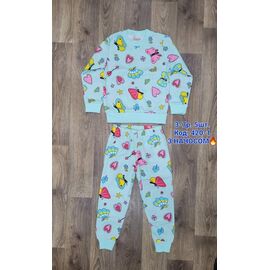 Фотография Пижама детская тёплая на девочку 420-1 mint р.3-7 "iBamBino" недорого оптом от прямого поставщика