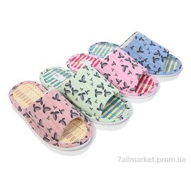 Тапки жіночі для будинку Весна/осінь HK7 mix (12 пар р.36-41) "Soylu" недорого оптом від прямого постачальника