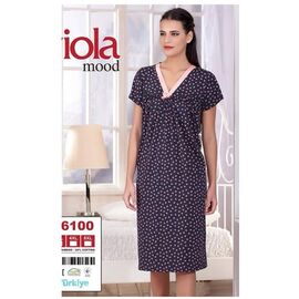 Нічня жіноча 6100 navy р.3XL-5XL "Vehuiah" недорого оптом від прямого постачальника