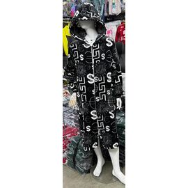 Халат жіночий теплий FW72 black р.XL-3XL "Fili Wear" недорого оптом від прямого постачальника