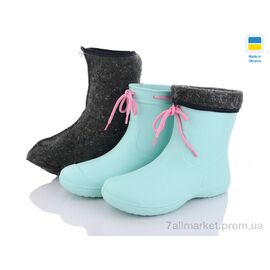Фотография Сапоги из пены женские Весна/осень Чобіт жін 240 бірюза (6 пар р.36-41) "Progress" недорого оптом от прямого поставщика