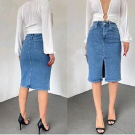 Фотография Юбка женская 20571-4S4 blue р.32-42 "Jeans Style" недорого оптом от прямого поставщика