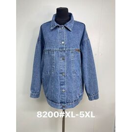Фотография Куртка женская демисезонная 8200 blue р.XL-5XL "Jacket" недорого оптом от прямого поставщика