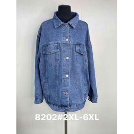 Фотография Куртка женская демисезонная 8202 blue р.2XL-6XL "Jacket" недорого оптом от прямого поставщика