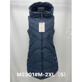 Фотография Жилетка женская M2301 navy р.M-2XL "Jacket" недорого оптом от прямого поставщика