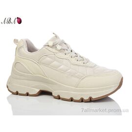 Кросівки жіночі модні Весна/осінь ? Beige (8 пар р.36-41) "Aba" недорого оптом від прямого постачальника