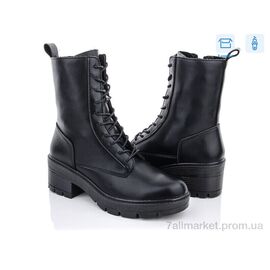 Фотография Ботинки женские стильные Весна/осень 2095 black (8 пар р.36-41) "Obuvok" недорого оптом от прямого поставщика