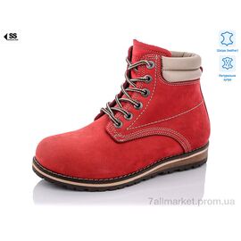 Фотография Ботинки женские стильные зима 50028 червоний (10 пар р.36-40) "SHERLOCK SOON" недорого оптом от прямого поставщика