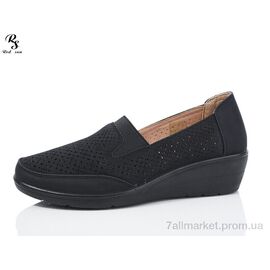 Туфлі жіночі стильні Літо JSD010 black (8 пар р.37-42) "Red Sun" недорого оптом від прямого постачальника